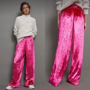 NWT Anthropologie Maeve Anastacia Velvet Wide-Leg pants